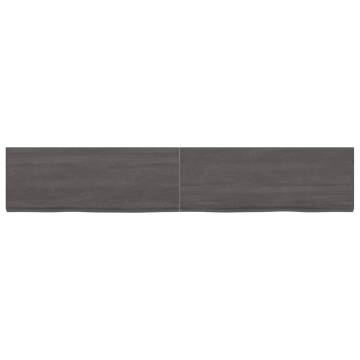 Dark Brown Solid Wood Bathroom Countertop | 160x30 cm