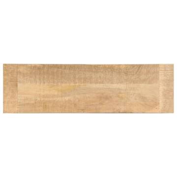 Solid Mango Wood Hall Bench - 120x35x45 cm | Hipo Market