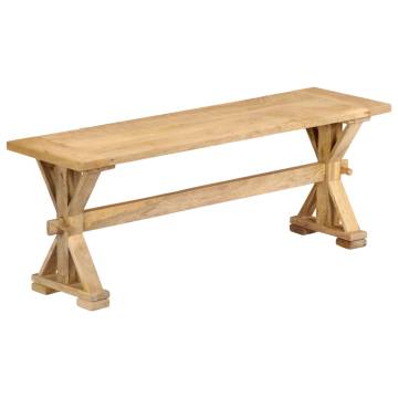 Solid Mango Wood Hall Bench - 120x35x45 cm | Hipo Market