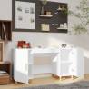 Stylish White Desk 140x50 cm - Engineered Wood | HipoMarket