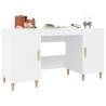 Stylish White Desk 140x50 cm - Engineered Wood | HipoMarket