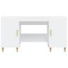 Stylish White Desk 140x50 cm - Engineered Wood | HipoMarket