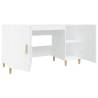 Stylish White Desk 140x50 cm - Engineered Wood | HipoMarket