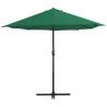 Outdoor Green Parasol with Aluminium Pole - 460x270 cm