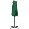 Outdoor Green Parasol with Aluminium Pole - 460x270 cm