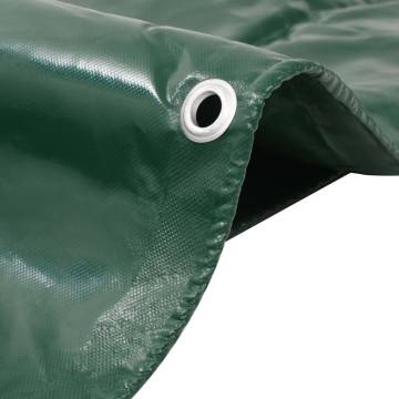 Heavy-Duty Green Tarpaulin 650 g/m² 3x5 m - Hipomarket UK