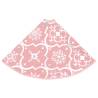 Luxury Pink Christmas Tree Skirt with Sock - 150 cm