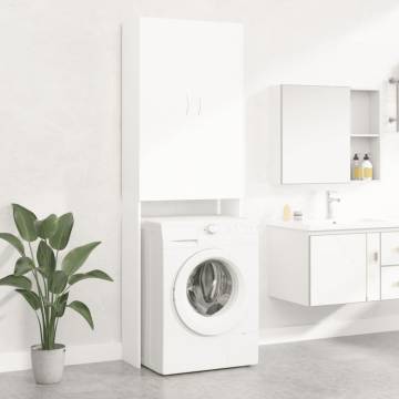 Washing Machine Cabinet White - Stylish Storage Solution