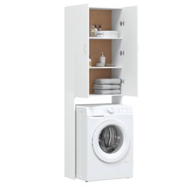 Washing Machine Cabinet White - Stylish Storage Solution