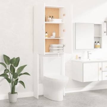 Washing Machine Cabinet White - Stylish Storage Solution