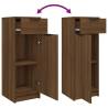 3 Piece Bathroom Cabinet Set in Brown Oak - Stylish Storage