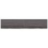 Wall Shelf Dark Brown 200x40 cm | Solid Oak & Handmade