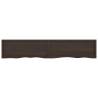 Wall Shelf Dark Brown 200x40 cm | Solid Oak & Handmade