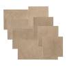 WallArt Borret Sandy Beige Leather Tiles - 32 pcs