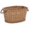 Firewood Basket with Carrying Handles 58x42x29 cm Natural Willow Size 56 x 40 x 28 cm 