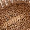 Durable Natural Willow Firewood Basket with Handles - 58x42x29 cm