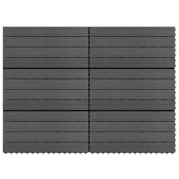 WPC Tiles 60x30 cm - Durable Grey Decking Set | Hipomarket