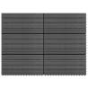 WPC Tiles 60x30 cm - Durable Grey Decking Set | Hipomarket