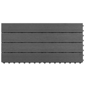 WPC Tiles 60x30 cm - Durable Grey Decking Set | Hipomarket