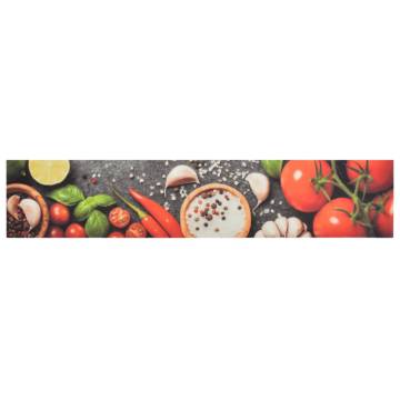 Kitchen Rug Washable Vegetables 60x300 cm - Stylish & Durable