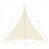 Sunshade Sail 3x4x4 m Cream HDPE - UV Resistant