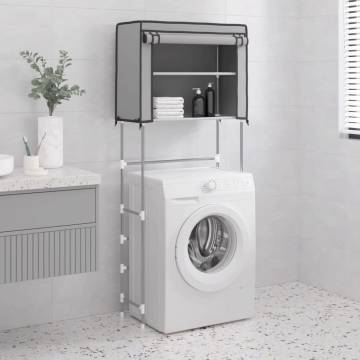 2-Tier Storage Rack over Laundry Machine - Grey 71x29.5 cm