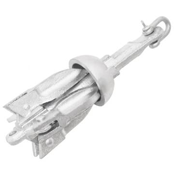 Folding Anchor Silver 0.7 kg - Durable Malleable Iron