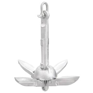 Folding Anchor Silver 0.7 kg - Durable Malleable Iron