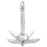 Folding Anchor Silver 0.7 kg - Durable Malleable Iron