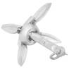 Folding Anchor Silver 0.7 kg - Durable Malleable Iron