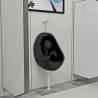 Wall Hung Urinal with Flush Valve Ceramic Black Colour black Model egg 