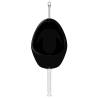 Wall Hung Urinal with Flush Valve - Black Ceramic