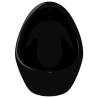 Wall Hung Urinal with Flush Valve - Black Ceramic