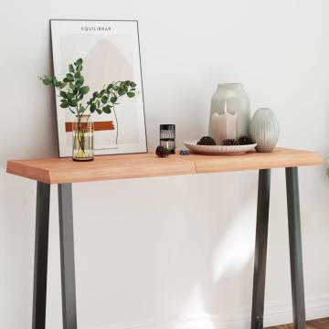 Live Edge Solid Oak Table Top - Light Brown 120x40cm