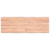 Live Edge Solid Oak Table Top - Light Brown 120x40cm