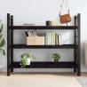 Wall Shelf Dark Brown | Solid Oak Wood | 140x60 cm