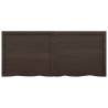 Wall Shelf Dark Brown | Solid Oak Wood | 140x60 cm