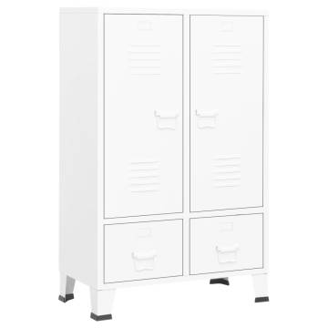 Industrial Wardrobe White 67x35x107 cm Steel | HipoMarket