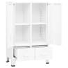 Industrial Wardrobe White 67x35x107 cm Steel | HipoMarket