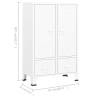 Industrial Wardrobe White 67x35x107 cm Steel | HipoMarket