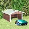 Robotic Lawn Mower Garage 72x87x50 cm Mocca and White Firwood Colour brown and white Quantity in Package 1 