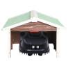 Robotic Lawn Mower Garage - Firwood 72x87x50 cm Mocca & White