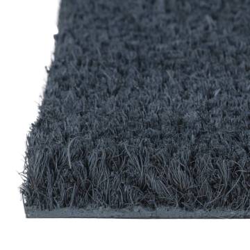 Dark Grey Half Round Door Mat 40x60 cm | Durable Coir Design