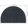 Dark Grey Half Round Door Mat 40x60 cm | Durable Coir Design