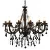 Chandelier with Beads Black 12 x E14 Bulbs Colour black Quantity in Package 1 Bulb Quantity 