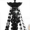 Elegant Black Beaded Chandelier - 12 x E14 Bulbs