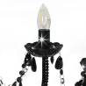 Elegant Black Beaded Chandelier - 12 x E14 Bulbs