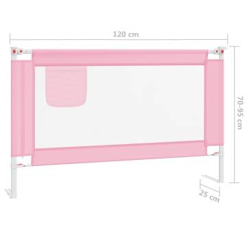 Toddler Safety Bed Rail Pink 120x25 cm - Hipomarket UK