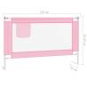 Toddler Safety Bed Rail Pink 120x25 cm - Hipomarket UK