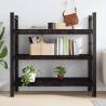 Wall Shelf Dark Brown - Solid Oak Wood | HipoMarket UK